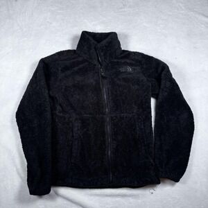 The North Face Fleece Jacket Teens‎ 9/10 Black High Pile Sherpa Full Zip Cozy